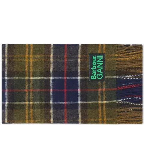x Ganni Tartan Scarf