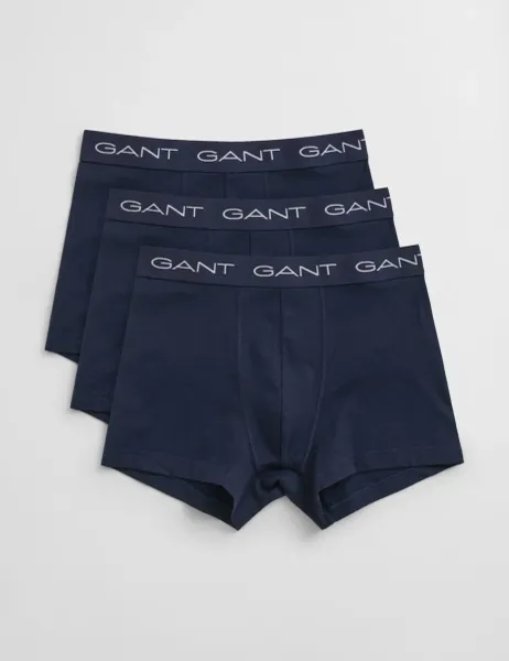 Gant 3 Pack Cotton Rich Trunks Navy Mix