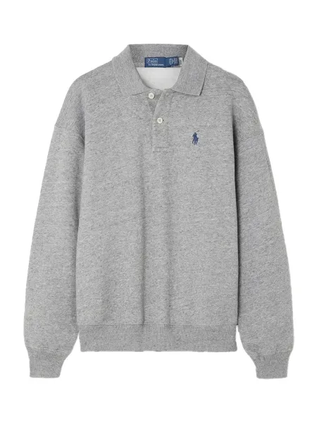 Long-Sleeve Polo Grey