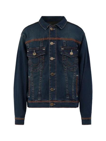 True Religion Super Flatlock Trucker Jacket