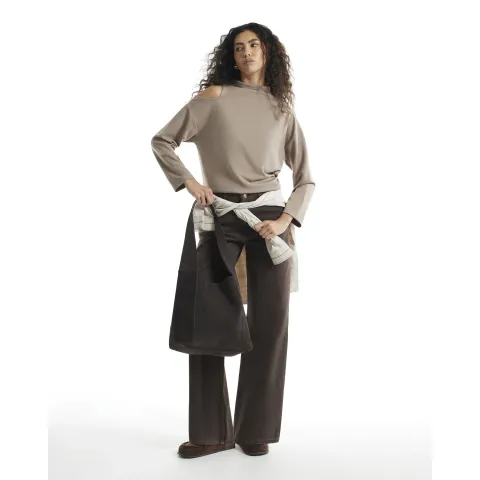 River Island Premium Cut Out Shoulder Sweatshirt