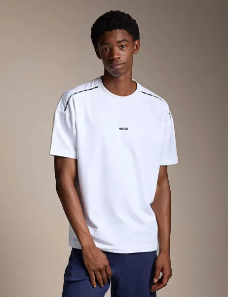 HUGO Cotton Rich Crew Neck T-Shirt White