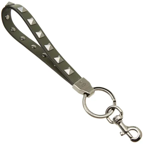 Rockstud Leather Keyring