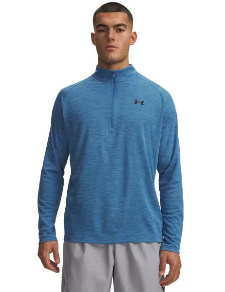 Under Armour Textured Technical Half Zip Quick Dry Top Blue