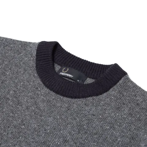 Fred Perry Fleck Knit Crew Neck Sweater