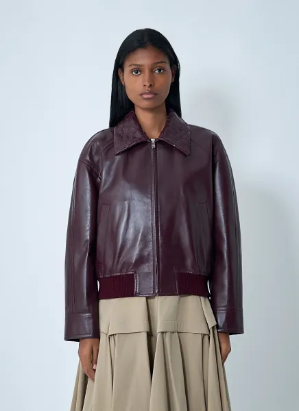 Leather Blouson Jacket