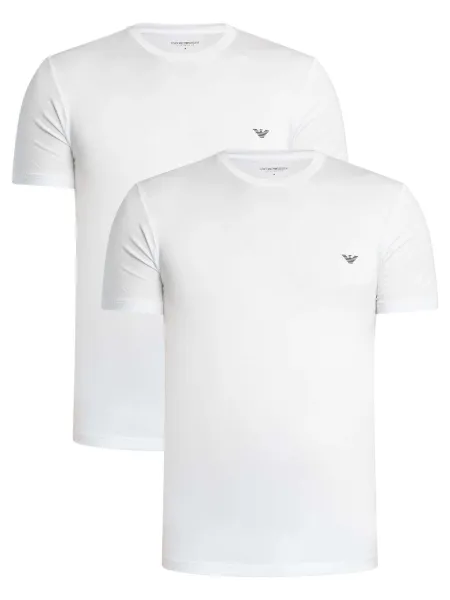 Emporio Armani 2 Pack Lounge Crew Fitted T-Shirt