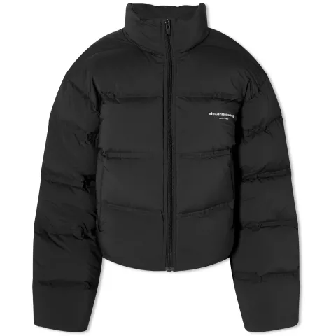 Jacquard Cropped Puffer Jacket