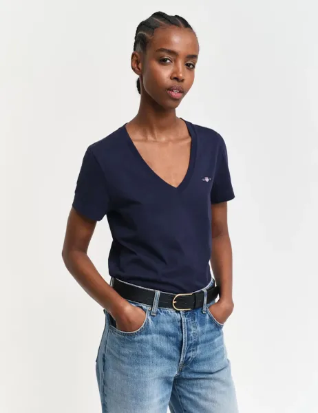 Pure Cotton Regular Fit Neck T-Shirt Navy