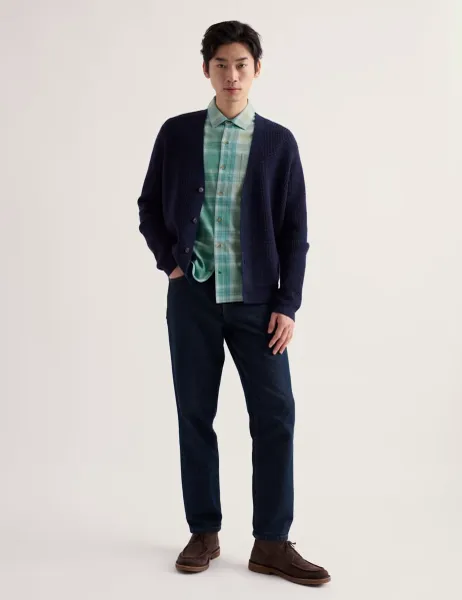 Seasalt Cornwall Pure Cotton Flannel Shirt Blue Mix