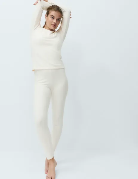 Marks & Spencer Heatgen Maximum Thermal Fleece Leggings Light Cream
