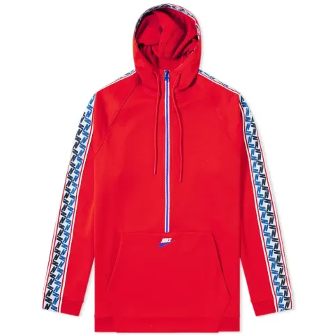 Taped Poly Half Zip Hooded Sweat