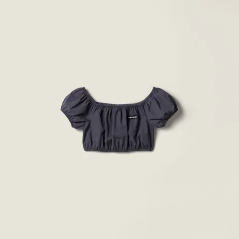 Poplin crop top