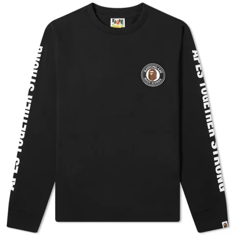 Long Sleeve Patched T-Shirt