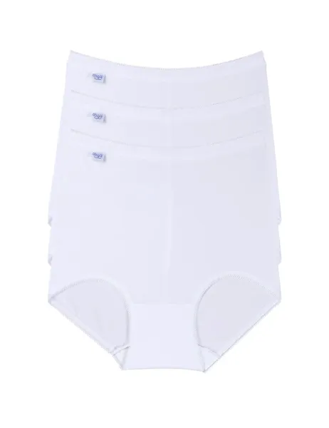 Sloggi 3pk High Waisted Full Briefs White