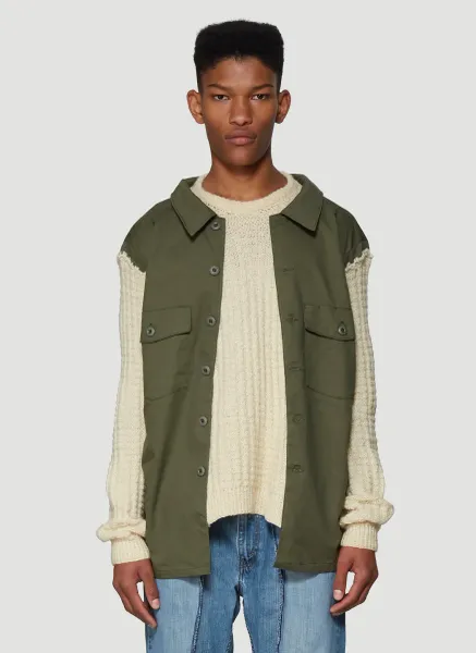 Contrast Panel Sweater