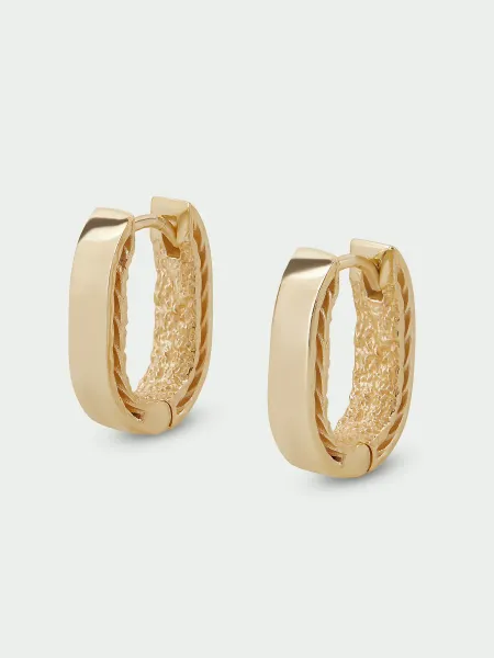 TUTTI Join Gold Plated Hoop Earrings