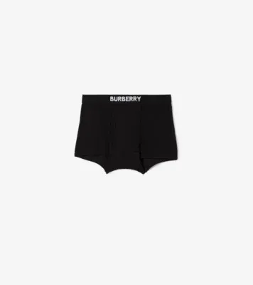 Cotton Boxer Shorts in Black
