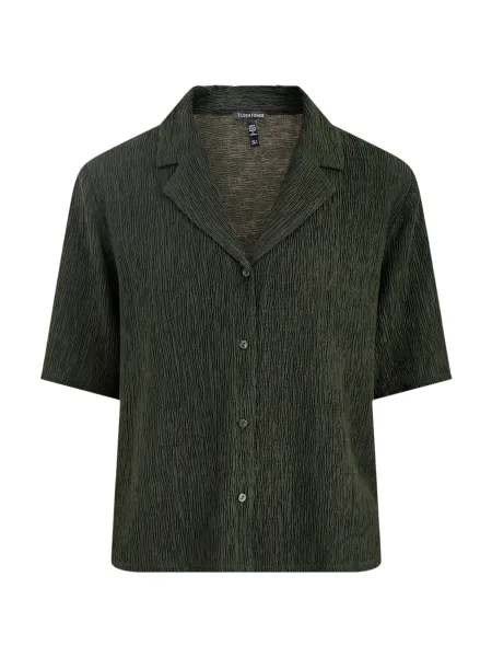 Notch Collar Elbow Sleeve Shirt