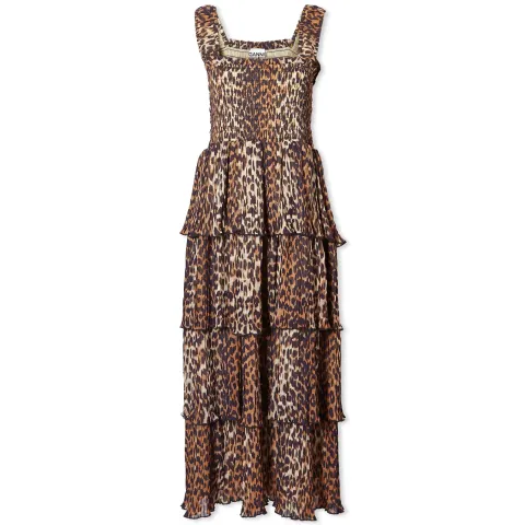 Georgette Smock Midi Dress