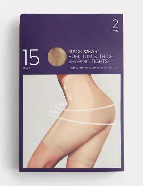 Marks & Spencer 2 Pack 15 Denier Magicwear Tights Rose Quartz