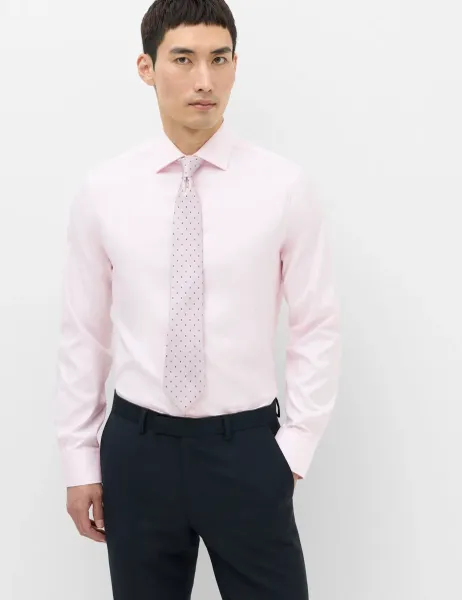 M&S SARTORIAL Extra Slim Fit Luxury Cotton Twill Shirt Pale Pink