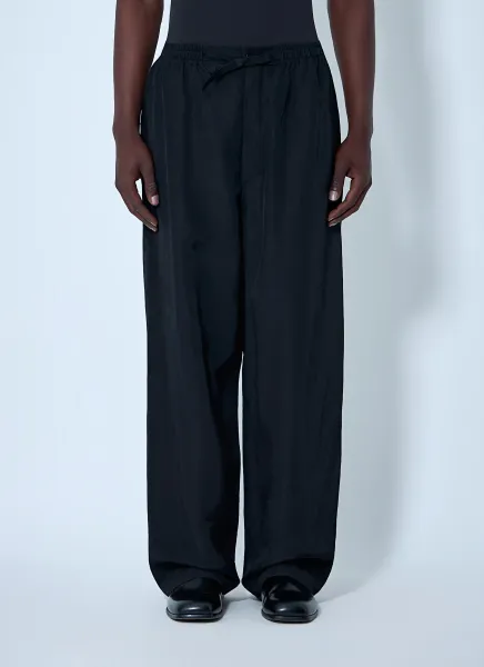 Drawstring Wide-Leg Trousers