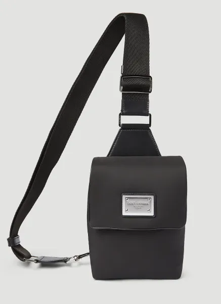 Logo Plaque Nylon Belt Bag