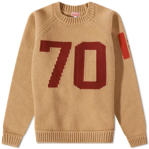 Back Intarsia Crew Knit