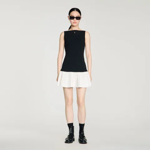 Two-tone short dress