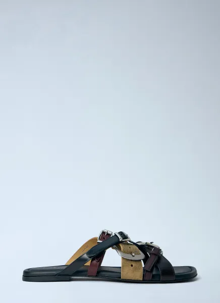 Leather Belts Strap Sandals