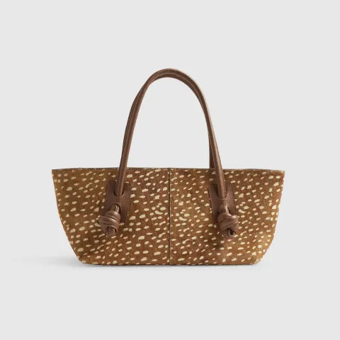 River Island Animal Print Hair On Leather Tote Bag