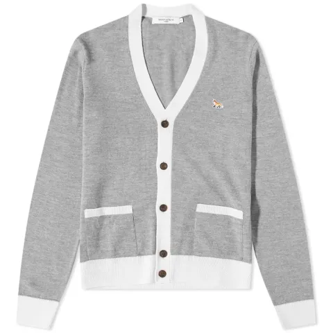 Maison Kitsuné Baby Fox Patch Bicolor Classic Cardigan