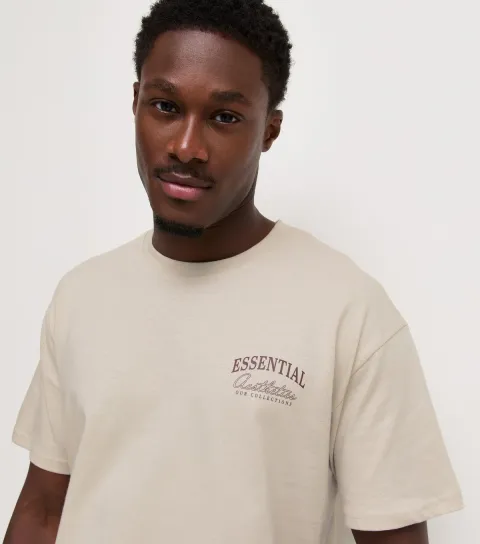Men's Stone Organic Cotton Essential Aesthetics T-Shirt