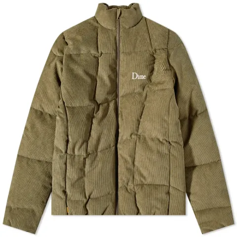 Corduroy Wave Puffer Jacket