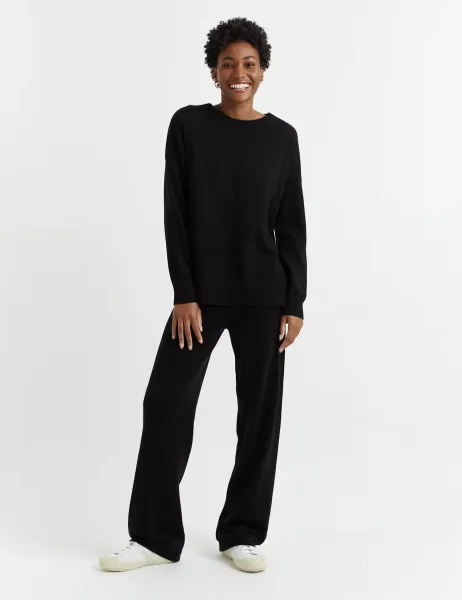 Chinti & Parker Wool Rich with Cashmere Relaxed Jumper Black