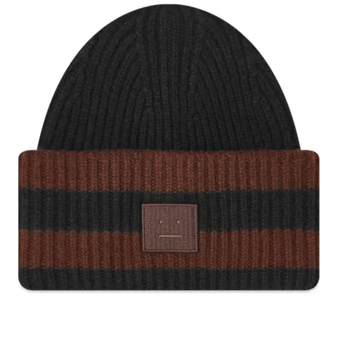 Pansy Stripe Face Beanie