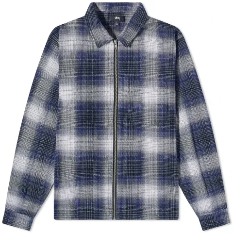 Jack Shadow Plaid Zip Shirt