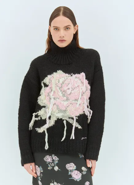 Handknit Turtleneck Sweater