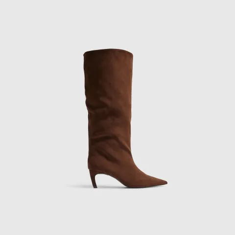 River Island Faux Suede High Leg Slouch Boots