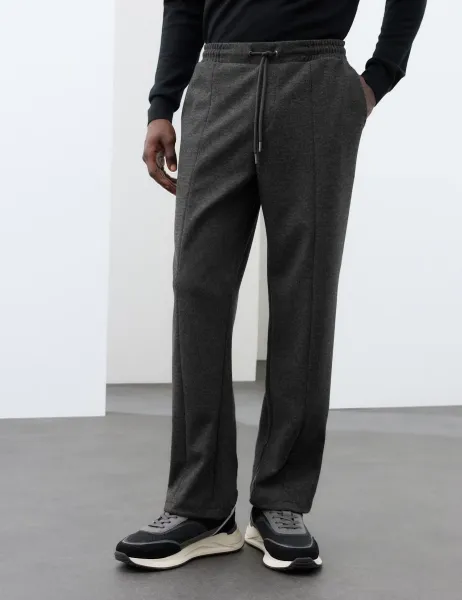 Autograph Elasticated Waist Joggers with Wool Grey Marl