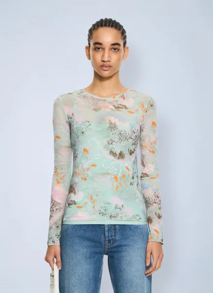 Off-White Light Jersey Storytelling Double Top