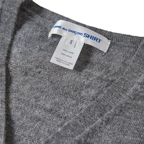 Comme des Garcons SHIRT V-Neck Zip Cardigan