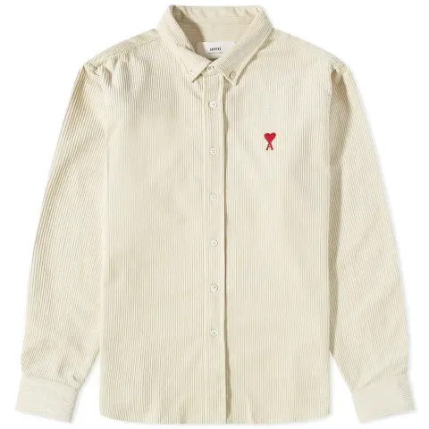 AMI Small A Heart Corduroy Shirt