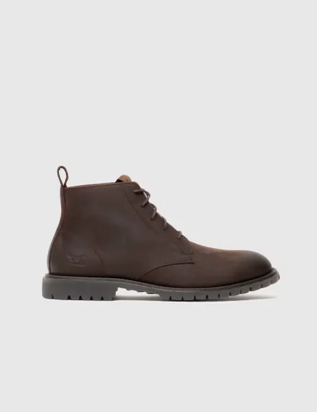 Rodd & Gunn Leather Chukka Boots Dark Brown