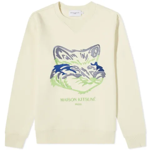 Maison Kitsuné Big Fox Embroidery Regular Crew Sweat
