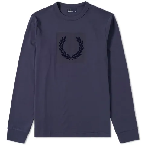 Fred Perry Long Sleeve Tonal Laurel Wreath Tee