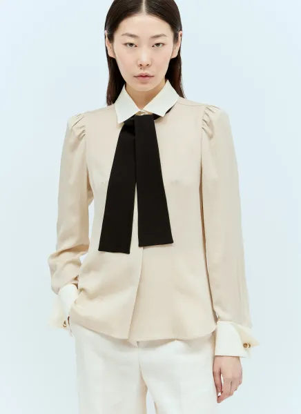 Bow-Tie Silk Shirt