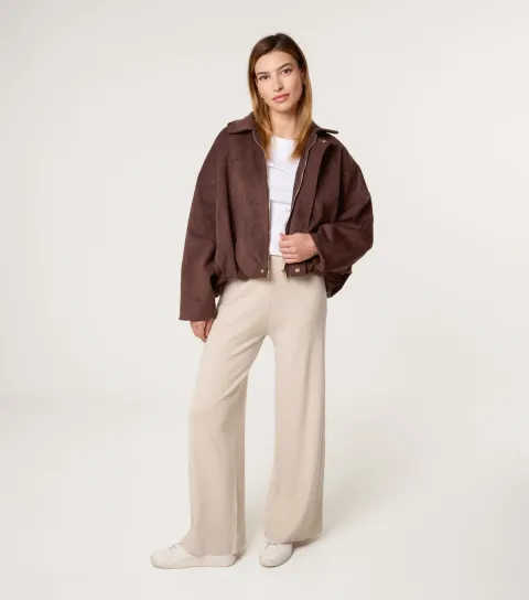 Women's Stone Knit Wide Leg Trouser