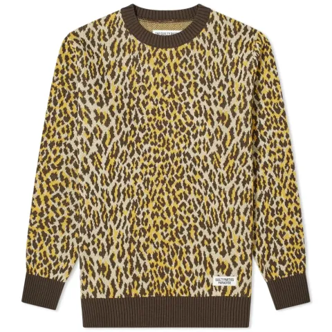 Leopard Jacquard Crew Knit